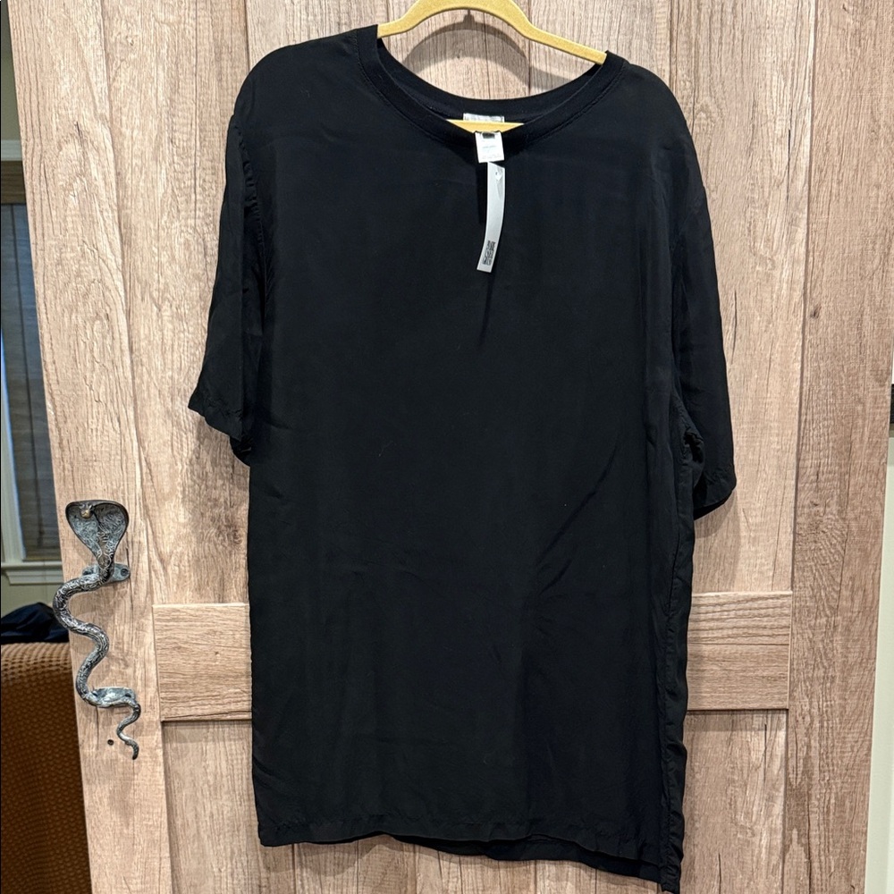 Prairie Underground Black Short Sleeve cupro tunic or dress medium